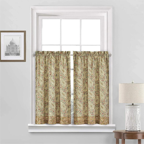 furuyama Paisley Cotton Tailored 52'' Cafe Curtain Wayfair